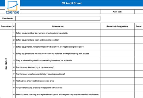 5s Templates Find Very Useful 5s Templates And 5s Audit Checklists Here
