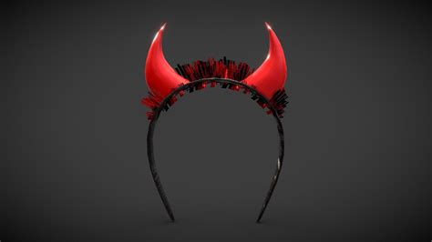 Devil Headband Low Poly Buy Royalty Free 3d Model By Karolina
