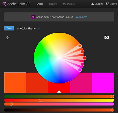 Https Kuler Adobe Com Create Color Wheel Color Palette Generator