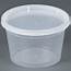 16 Oz Microwavable Translucent Plastic Deli Container With Lid  240/Case