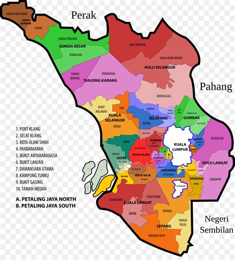 Peta Selangor Malaysia Lengkap Selangor Maps Peta Hd