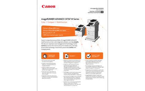 Infographics Brochures ImageRUNNER ADVANCE DX Canon Latin America