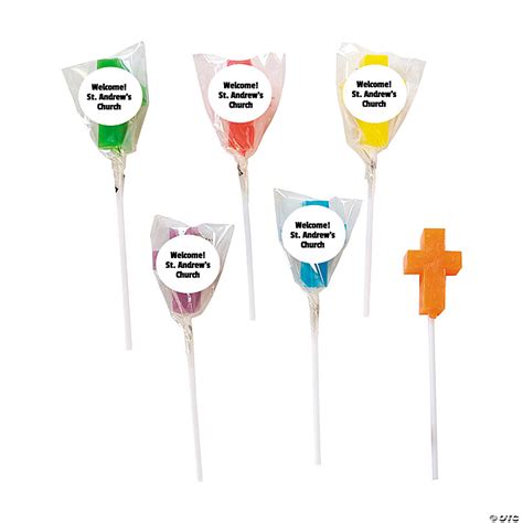 Bulk 144 Pc Personalized Mini Cross Shaped Lollipops Oriental Trading
