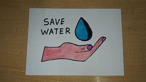 Save Water Easy Drawing Poster In This Video We Are Going To Draw A