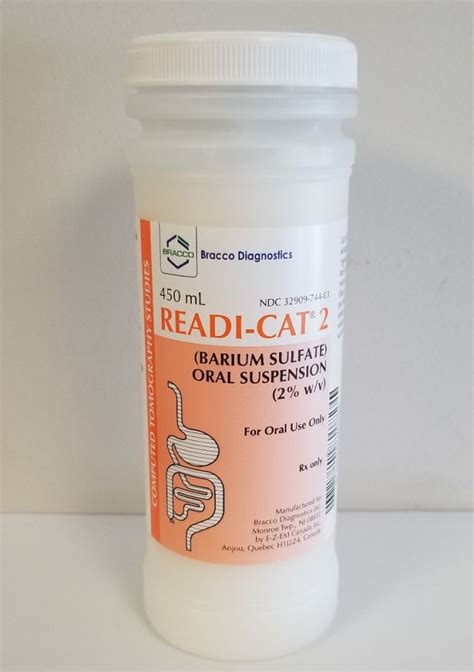 Readi Cat 2barium Sulfate Oral Suspension Orange Vanilla