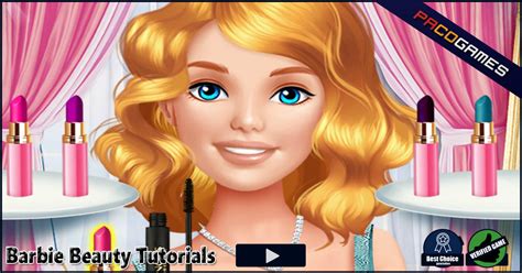 barbie beauty tutorials play the game for free on pacogames