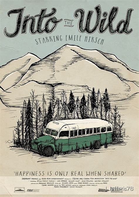 Into The Wild Illustrated Film Poster Posters By Ljefferis78 Redbubble