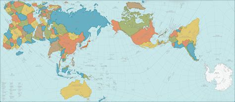 Authagraph World Map 18x42 Inch This Rectangular World Map Called