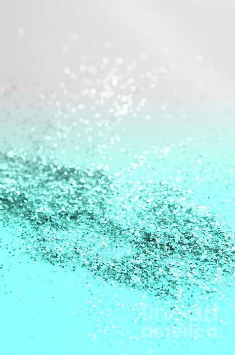 Silver Gray Aqua Teal Ocean Glitter 1 Shiny Decor Art Shower