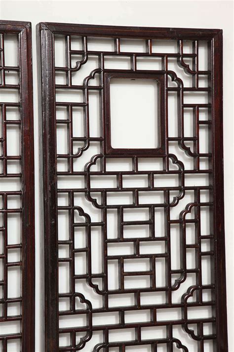 Chinese Lattice Wall Panels At 1stdibs