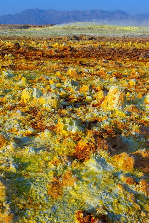 Dallol Landscape Close Up Danakil Desert Ethiopia Stock Photo Image