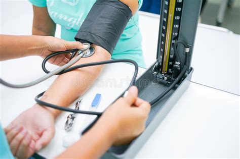 Nursing Students Are Training Measurement Of Blood Pressure With Manual