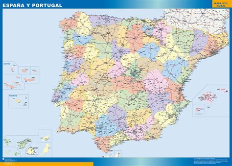 Mapa España Magnético Tienda Mapas Posters Pared