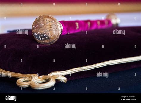 Detail Of The Duke Of Edinburghs Field Marshal Baton Ted To Him By