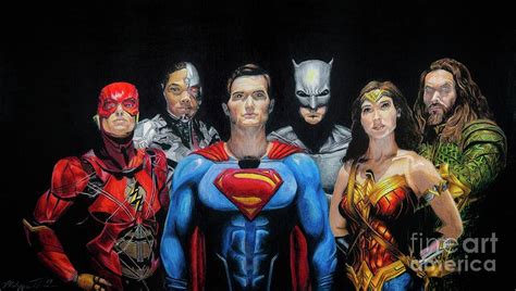 Justice League Drawing By Philippe Thomas Fine Art America