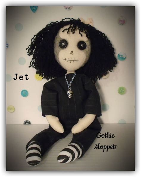 Handmade Unique Goth Cloth Art Doll By Gothic Moppets On Facebook Cute