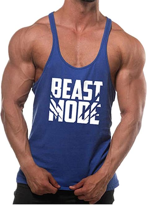 Yeehoo Beast Mode Muscle Gym Men S Bodybuilding Tank Tops Workout