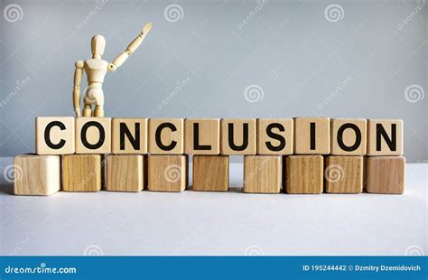 Conclusion Written On Wood Blocks Business Concept Wooden Model Of