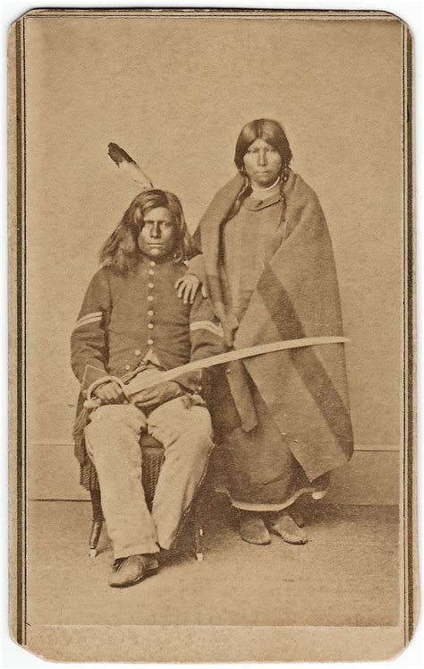Pawnee Indian Warrior And Squaw William Henry Jackson Omaha Nebraska C 1868 American