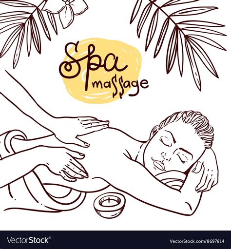 Hand Drawn Massage Royalty Free Vector Image Vectorstock