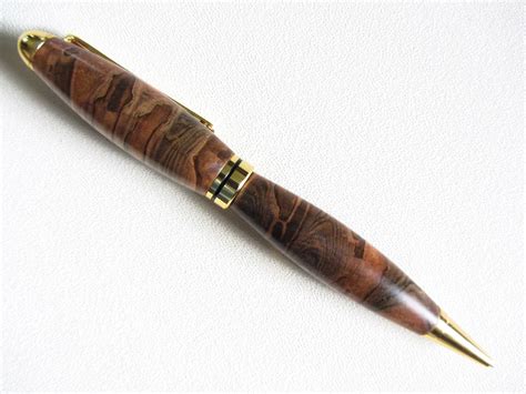 Hand Made Wooden Writing Pen Europen Style Gold Ball Top Twist Pen