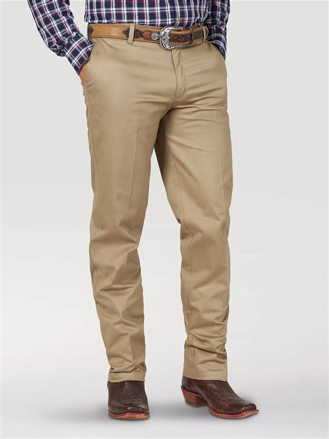 Mens Wrangler Casuals Flat Front Relaxed Fit Pants