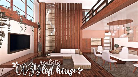 Bloxburg Cozy Realistic Loft House House Build 🤍 Youtube