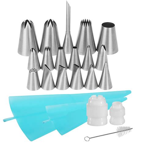 In the process of cake making, the following tools may be used:mixing bowlmixing spoonspatulaelectric mixer (optional)cake there are soooooo many different kinds of tools you can use. 22-in-1 Cake Decorating Supplies Baking Tools with 17 Icing Tips 4 Jumbo Tips 691041781005 | eBay