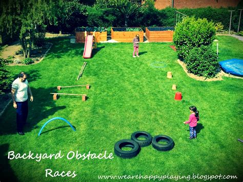 We are Happy Playing: DIY Backyard obstacle races without spending ...