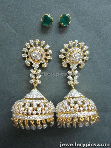 Beautiful Uncut Diamond Jhumka Buttalu Designs By