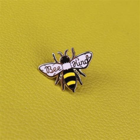 Bee Kind Enamel Pin Cute Honey Bee Badge Be Kind Pin Aesthetic Pins