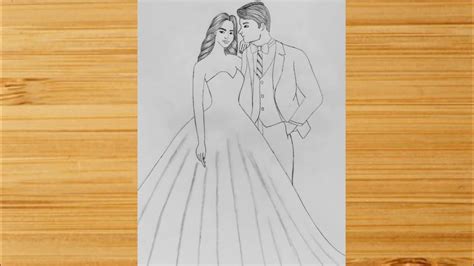 Drawing Couple Tutorial How To Draw Beautiful Bride With Groom In Wedding Day By Pencil Sketch