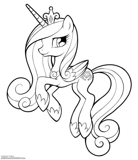 Cool, big and beautiful coloring pages with ponies, princess ponies, tempest shadow, grubber, captain celaeno, princess skystar, capper, songbird serenade and other characters from my little pony the movie. Princess Cadance by LCibos | Unicorn coloring pages ...