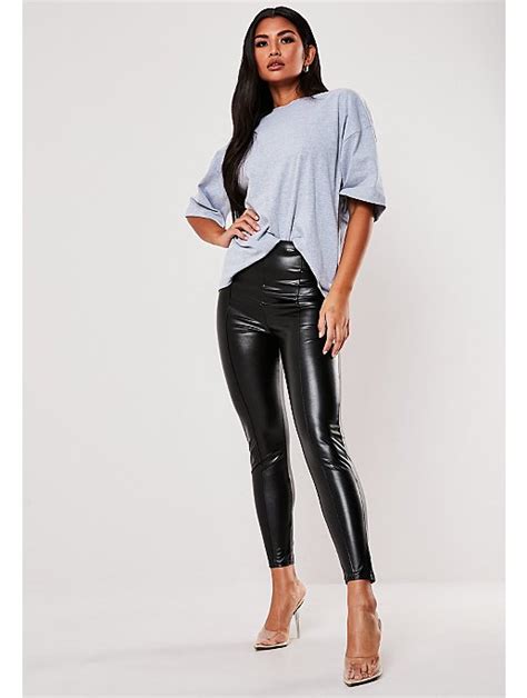Missguided Black Faux Leather Legging Women George At Asda