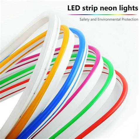 12v Flexible Sign Neon Lights Silicone Tube Led Strip Waterproof 1m 2m 3m 5m Ebay
