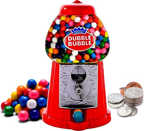 Gumball Bank Dispenser Machine With Free Bubble Gum Balls Included Coin