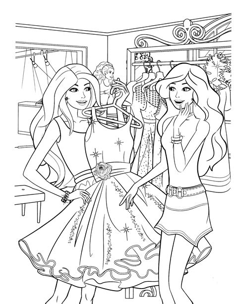 Barbie Coloring Pages Barbie Coloring Cartoon