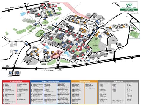 Printable Campus Maps Facilities Management Unc Charlotte