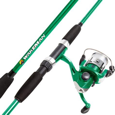 Wakeman Emerald Green 65 Spinning Rod And Reel Combo