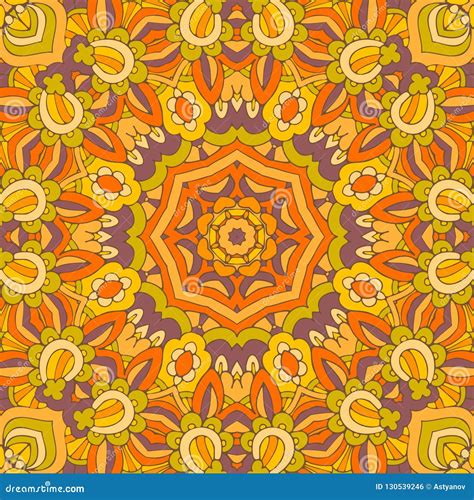 Tribal Indian Ethnic Seamless Design Festive Colorful Mandala Pattern