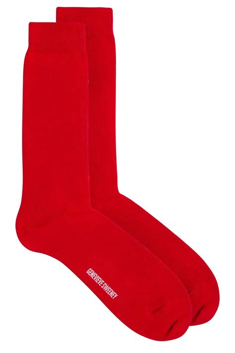 Luxury Organic Cotton Socks Bright Red Unisex British Made
