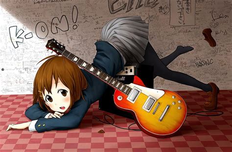 Guitar Hirasawa Yui Instrument K On Anime With Guitar HD Wallpaper