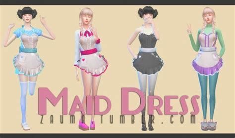 Maid Dress At Zauma • Sims 4 Updates Sims 4 Stuff Sims Sims 4