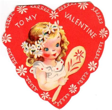 Vintage Valentine Cards Vintage Valentine Card Heart Shaped Folding