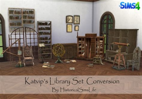 History Lovers Sims Blog Katvips Library Set • Sims 4 Downloads