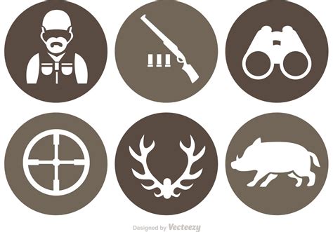 Hunting Vector Icons 90963 Vector Art At Vecteezy