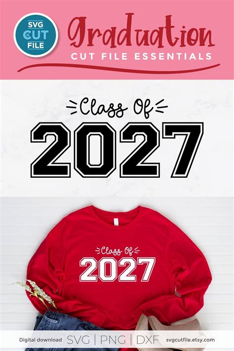 Class Of 2027 Svg Cute 2027 Grad Svg 2027 Graduation Svg Etsy
