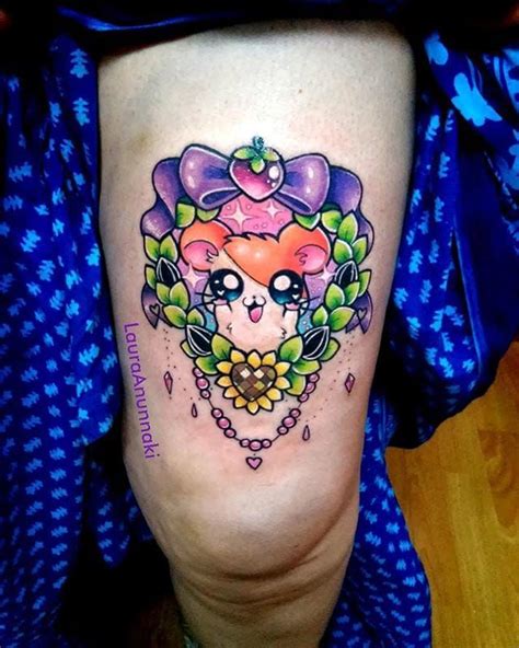 The Sparkly Kawaii Tattoos Of Laura Anunnaki 90s Tattoos Girly Tattoos