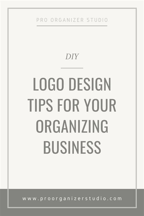 Diy Logo Design Tips For Your Organizing Business Pro Organizer