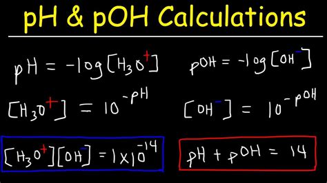 Chemistry Ph And Poh Calculations Answers